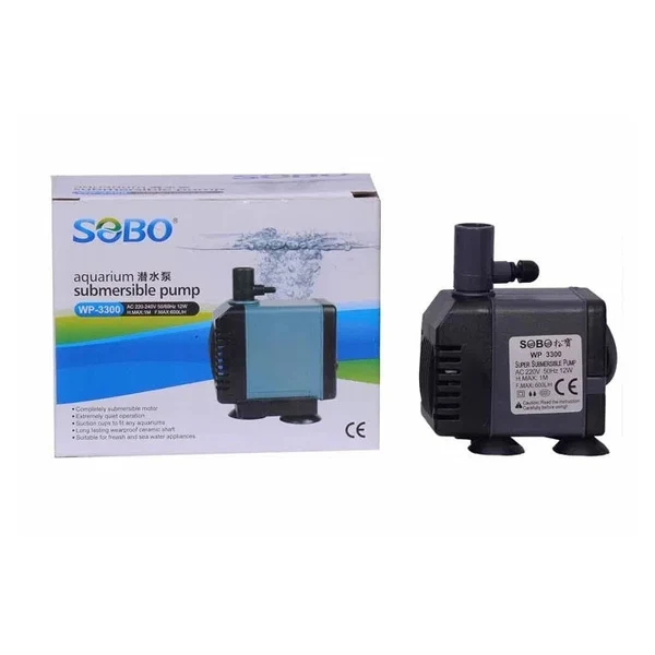 SOBO Submersible Pump WP-3300 12W 600L/H