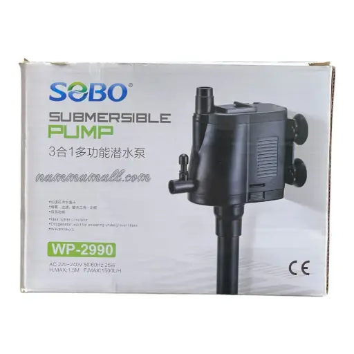 [AQP-2066] SOBO Submersible Pump WP-2990 25W 1500L/H