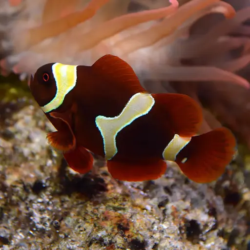 Gold Flake Maroon ClownFish